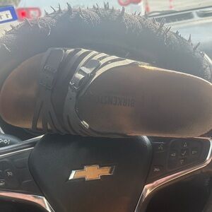 Birkenstock Black Two-Buckle Slide Sandal